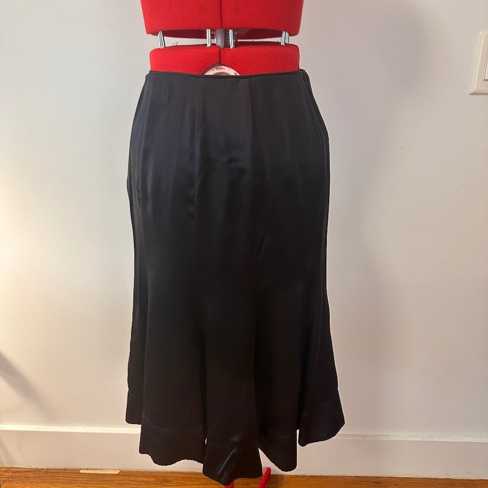 ZARA silky, black skirt with a little flare